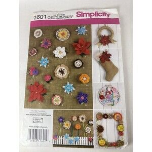Simplicity Simple Christmas Flower Craft Pattern Uncut